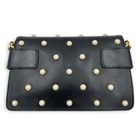 Broadway Mini Black Shoulder Bag in Calfskin, Gold hardware