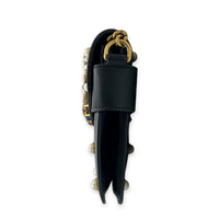 Broadway Mini Black Shoulder Bag in Calfskin, Gold hardware