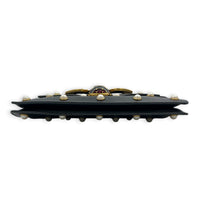 Broadway Mini Black Shoulder Bag in Calfskin, Gold hardware