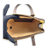 Ophidia Top Handle Bag Brown in Coated Canvas, Gold hardware