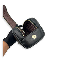 CC Quilted Toiletry  Pouch Black in Caviar Leather, Gold hardware