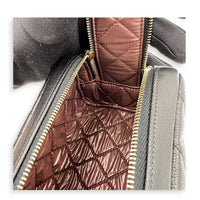 CC Quilted Toiletry  Pouch Black in Caviar Leather, Gold hardware