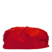 The Chain Pouch Orange Shoulder Bag in Calfskin, Gold hardware