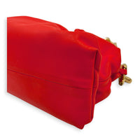 The Chain Pouch Orange Shoulder Bag in Calfskin, Gold hardware