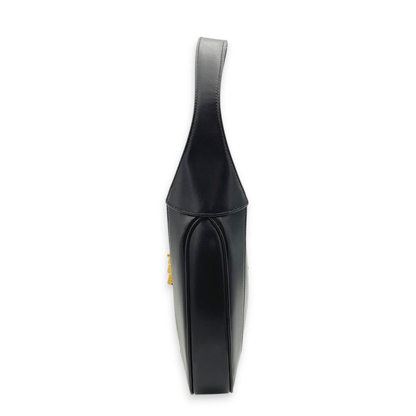 Jackie 1961 Small Black Shoulder Bag in Calfskin, Gold hardware