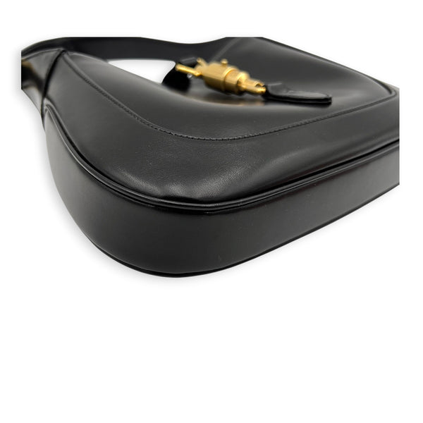 Jackie 1961 Small Black Shoulder Bag in Calfskin, Gold hardware