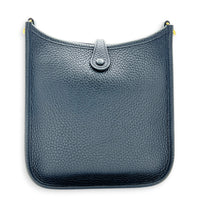 Evelyne Mini Black Crossbody Bag in Clemence, Gold hardware