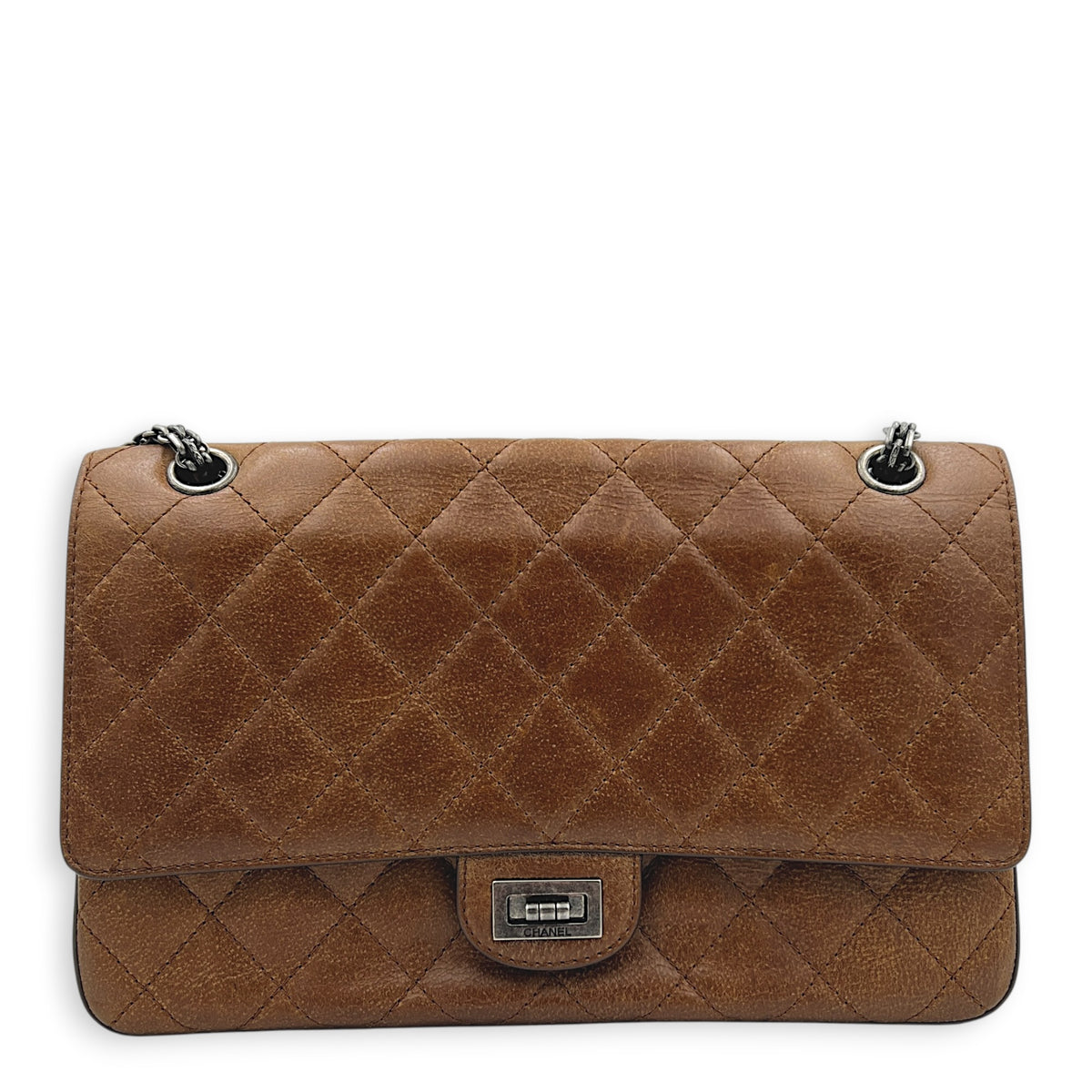2.55 Shoulder Bag Brown in Calfskin