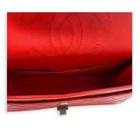 2.55 Shoulder Bag Medium Red in Patent Leather, Ruthenium hardware