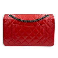 2.55 Shoulder Bag Medium Red in Patent Leather, Ruthenium hardware