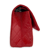 2.55 Shoulder Bag Medium Red in Patent Leather, Ruthenium hardware