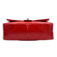 2.55 Shoulder Bag Medium Red in Patent Leather, Ruthenium hardware
