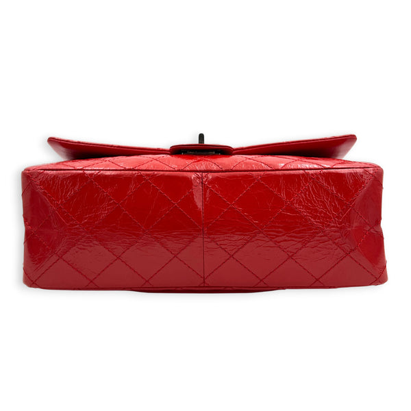 2.55 Shoulder Bag Medium Red in Patent Leather, Ruthenium hardware