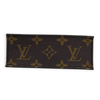 Sac Plat Top Handle Bag Brown in Monogram Coated Canvas, Gold hardware