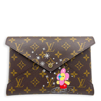 Kirigami Coin Purse Rose Ballerine in Monogram Coated Canvas, Gold hardware
