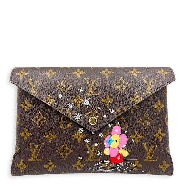 Kirigami Coin Purse Rose Ballerine in Monogram Coated Canvas, Gold hardware