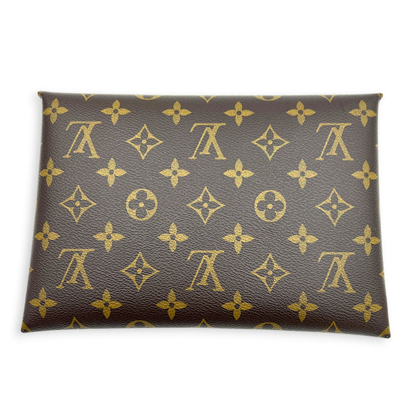 Kirigami Coin Purse Rose Ballerine in Monogram Coated Canvas, Gold hardware