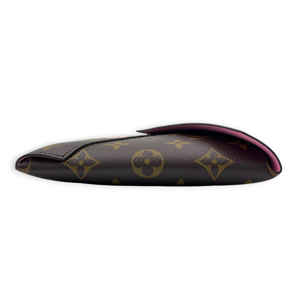Kirigami Coin Purse Rose Ballerine in Monogram Coated Canvas, Gold hardware