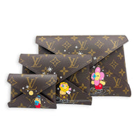 Kirigami Coin Purse Rose Ballerine in Monogram Coated Canvas, Gold hardware