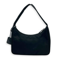 Re-Edition 2000 Shoulder Bag Mini Black in Re-Nylon, Gunmetal hardware