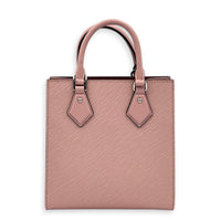 Sac Plat BB Pink Top Handle Bag in Epi Leather, Silver hardware