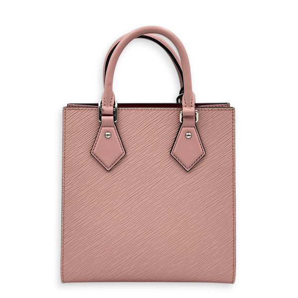 Sac Plat BB Pink Top Handle Bag in Epi Leather, Silver hardware