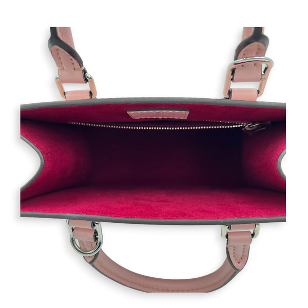Sac Plat BB Pink Top Handle Bag in Epi Leather, Silver hardware