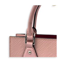 Sac Plat BB Pink Top Handle Bag in Epi Leather, Silver hardware