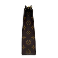 Pochette Toilette Pouch Monogram Brown in Monogram Coated Canvas, Gold hardware