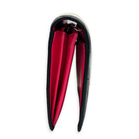 Cambon Black with Hot Pink Interior Wallet in Lambskin, Silver hardware