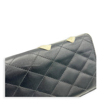 Cambon Black with Hot Pink Interior Wallet in Lambskin, Silver hardware
