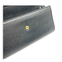 CC Black Wallet in Caviar Leather, Gold hardware