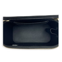Quilted Roller Skate Charm Black Vanity Bag in Lambskin, Gold hardware