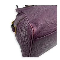 Chef Top Handle Bag Purple in Calfskin, Gold hardware