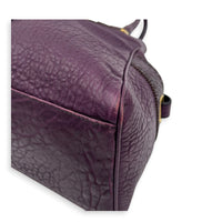 Chef Top Handle Bag Purple in Calfskin, Gold hardware