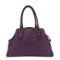 Chef Top Handle Bag Purple in Calfskin, Gold hardware