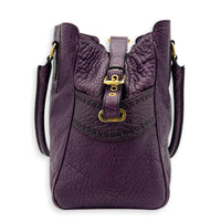 Chef Top Handle Bag Purple in Calfskin, Gold hardware
