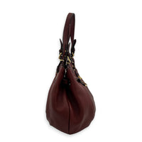 Chef Shoulder Bag Burgundy Red in Calfskin, Gold hardware