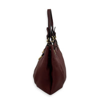 Chef Shoulder Bag Burgundy Red in Calfskin, Gold hardware