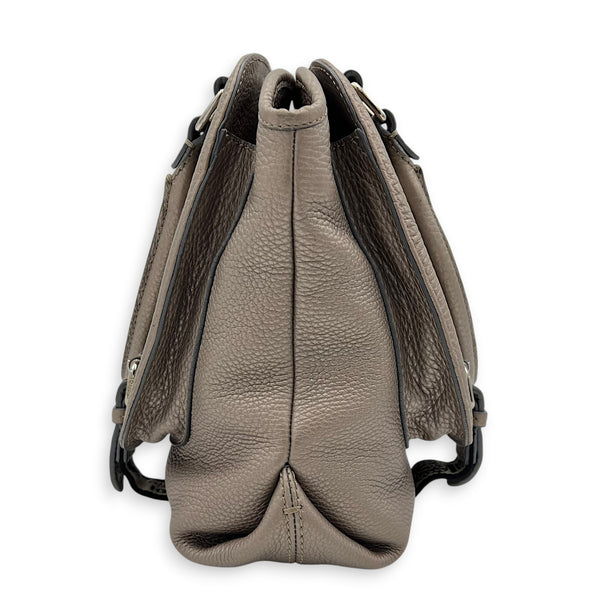 Selleria Bronze/Gold Metallic Top Handle Bag in Calfskin, Gunmetal hardware
