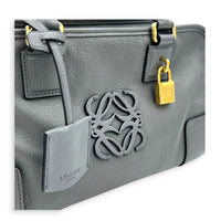 Amazona Grey Top Handle Bag in Calfskin, Gold hardware