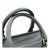 Amazona Grey Top Handle Bag in Calfskin, Gold hardware