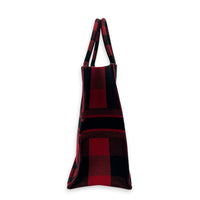 Book Tote Large Red and Black Buffalo Check Tote Bag in Canvas