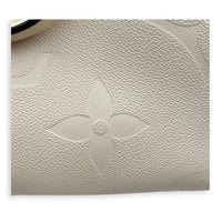 OnTheGo Tote Bag MM White in Empreinte Leather, Gold hardware