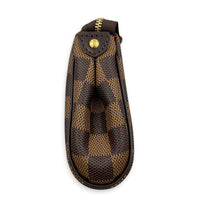 Eva Clutch Damier Ebene in Coated Canvas, Gold hardware