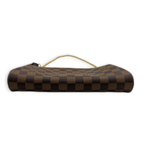 Eva Clutch Damier Ebene in Coated Canvas, Gold hardware