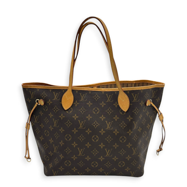 Neverfull Tote Bag MM Monogram in Monogram Coated Canvas, Gold hardware