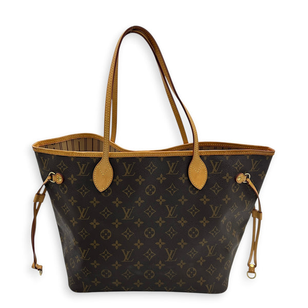 Neverfull Tote Bag MM Monogram in Monogram Coated Canvas, Gold hardware
