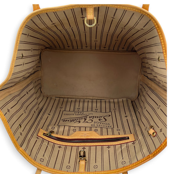 Neverfull Tote Bag MM Monogram in Monogram Coated Canvas, Gold hardware
