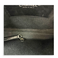 Just Mademoiselle Black Shoulder Bag in Caviar Leather, Silver hardware